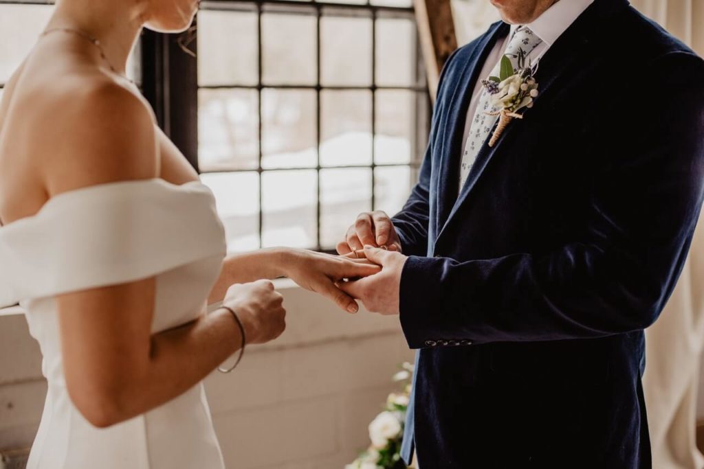a man and woman holding hands