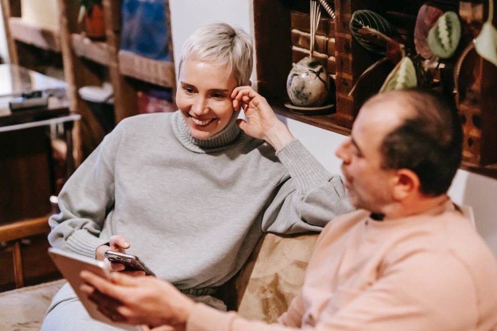 a person talking on the phone