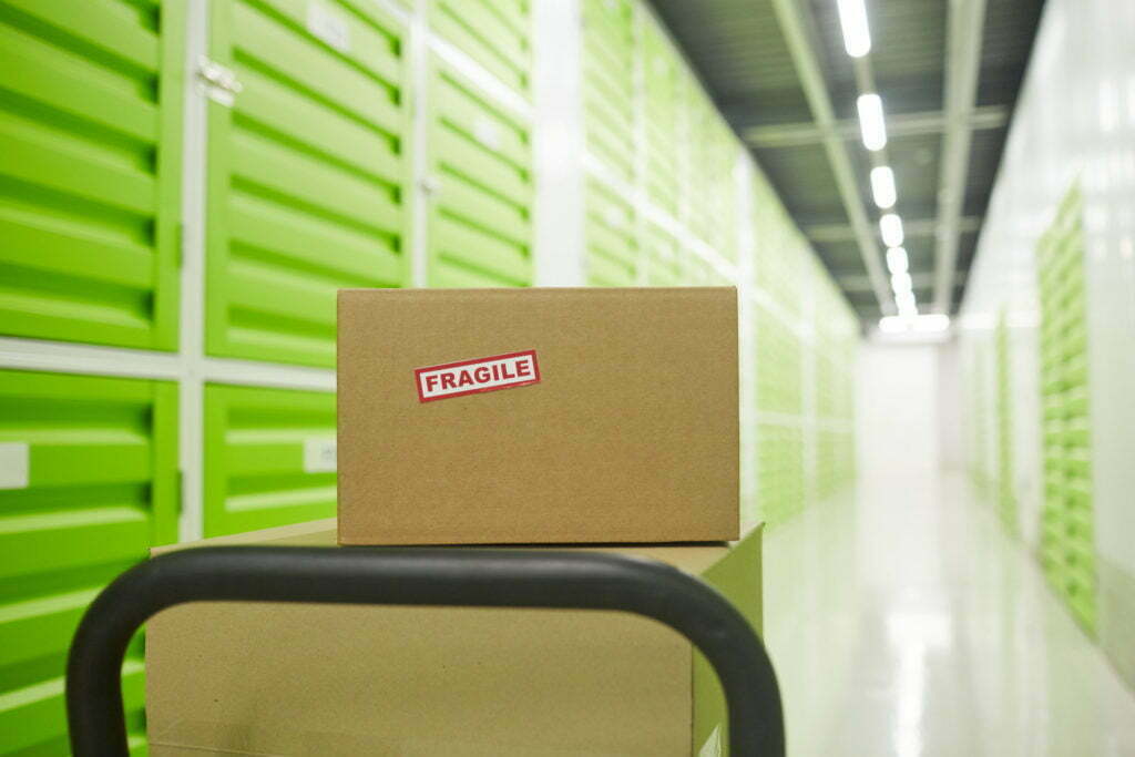 a box on a chair