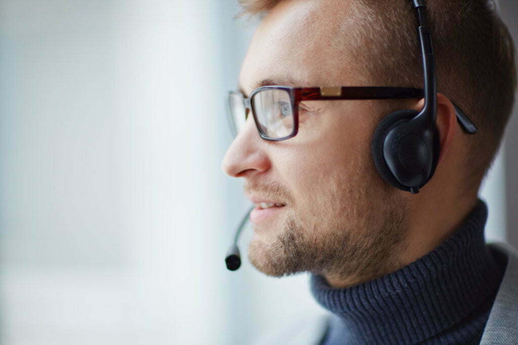 a man wearing glasses