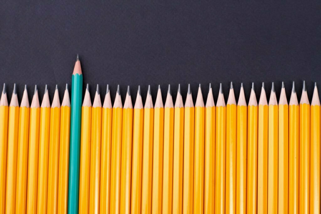 a close-up of a pencil