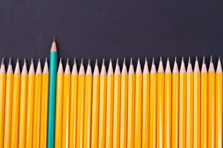 a close-up of a pencil